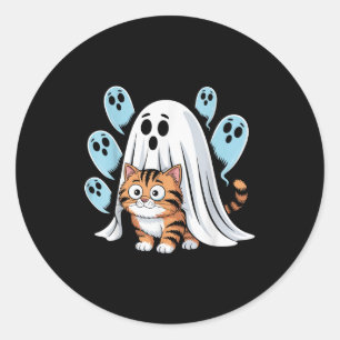 Lustiges Katzen-Meme Soky Halloween-Kätzchen Runder Aufkleber