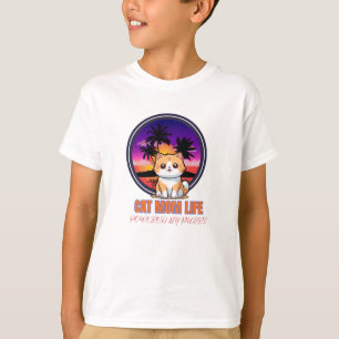 Lustiges Katzen-Mom-Leben T-Shirt