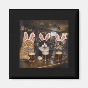 Lustiges Katzen-Oster-Design Männer Frauen Magnet