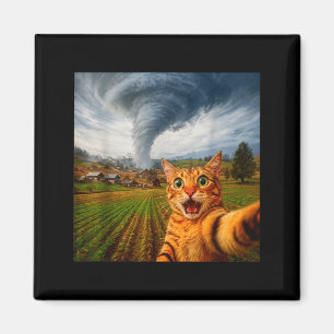 Lustiges Katzen-Selfie-Meme-Tornado Magnet