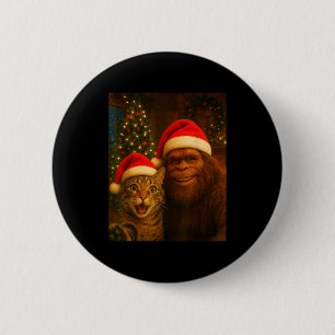 Lustiges Katzen-Selfie mit Bigfoot-Weihnachten Sas Button