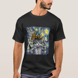 Lustiges Katzen-Selfie mit Zikaden-Invasion 2024 B T-Shirt