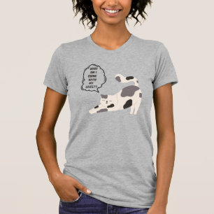 LUSTIGES KATZEN-SHIRT WAS MACHE ICH MIT MEINEM LEB T-Shirt