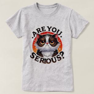 Lustiges Katzen T-Shirt – Frech Bist du ernsthaft