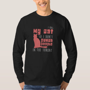 Lustiges Katzen-T-Shirt Ich Umarme Meine Katze, Da T-Shirt