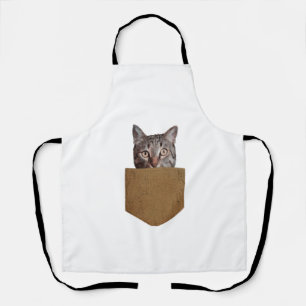 Lustiges Katzen-Taschen-Shirt Süße Katze in deiner Schürze