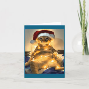 Lustiges Katzen-Weihnachts-Meme-Shirt Hübsches Fei Karte