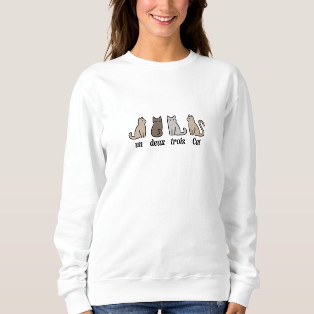 lustiges Katzen-Zitat Sweatshirt (Vorderseite)