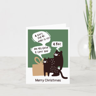 Lustiges Katzengeschenk (ideal für viele Anlässe)  Feiertagskarte