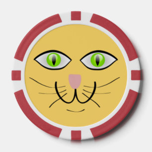 Lustiges Katzengesicht Cartoon-29034 Pokerchips