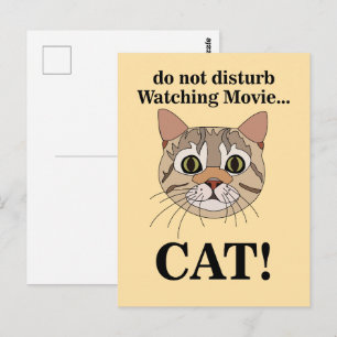 Lustiges Katzengesicht Postkarte