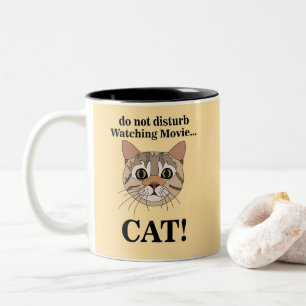 Lustiges Katzengesicht  Zweifarbige Tasse