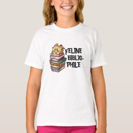 Lustiges Katzenliebhaber-Buch-Zitat Feline Bibliop T-Shirt