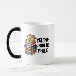 Lustiges Katzenliebhaber-Buch-Zitat Feline Bibliop Verwandlungstasse