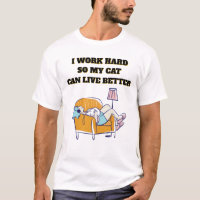 Lustiges Katzenliebhaber T-Shirt | Faules Katzen-N