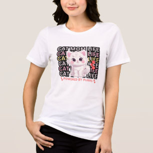 Lustiges Katzenmama-Leben Tri-Blend Shirt