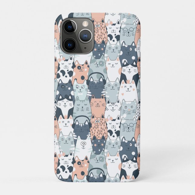 Lustiges Katzenmuster Case-Mate iPhone Hülle (Rückseite)