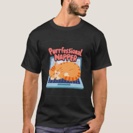 Lustiges Katzenshirt – Purrfessioneller Schläfer T-Shirt