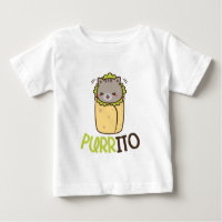 Lustiges Kawaii Katze Burritowort-Kunstbaby Unisex
