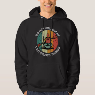 Lustiges Kayak-Paddelboot-Sommerkleidung Grafik Hoodie