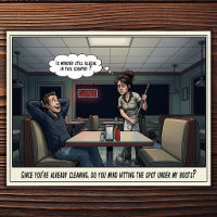 Lustiges Kellnerin Leben Restaurant Humor Postkart