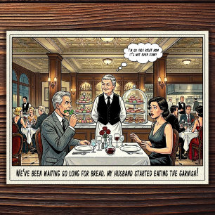 Lustiges Kellnerinnen-Leben Restaurant-Humor Postk Postkarte