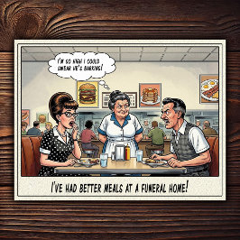 Lustiges Kellnerinnen-Leben Restaurant-Humor  Postkarte