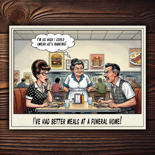Lustiges Kellnerinnen-Leben Restaurant-Humor Postkarte