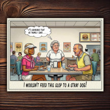Lustiges Kellnerinnen-Leben Restaurant-Humor