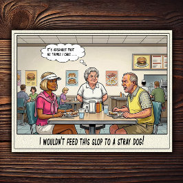 Lustiges Kellnerinnen-Leben Restaurant-Humor  Postkarte