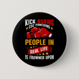 Lustiges Kickboxen Button