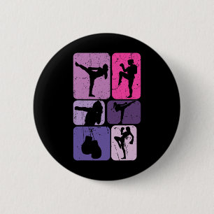 Lustiges Kickboxen für Mädchen Frauen Kickboxer Wo Button
