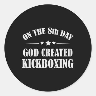 Lustiges Kickboxen-Geschenk Bibel Kampfsport Kick Runder Aufkleber