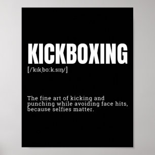 Lustiges Kickboxen-Hobby-Zitat Definition Poster