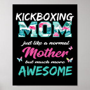 Lustiges Kickboxen-Mama-T-Shirt Sportliche Mutter Poster