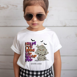 Lustiges Kidwrapped-Mumien-Baby-Orange ID683 T-Shirt