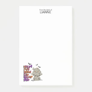 Lustiges Kidwrapped-Mummy-Baby Orange ID683 Post-it Klebezettel