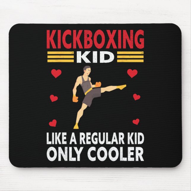 Lustiges Kinderkickboxer-Outfit - Boxendes Kind  Mousepad (Vorne)