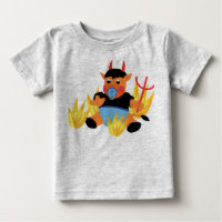 Lustiges kleines Teufels-Baby-T-Shirt - Cute Red