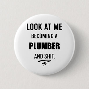 Lustiges Klempner-T-Shirt Klempner-Geschenk Klempn Button