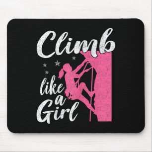 Lustiges Kletterliebhaber-Grafik für Frauen und Mä Mousepad
