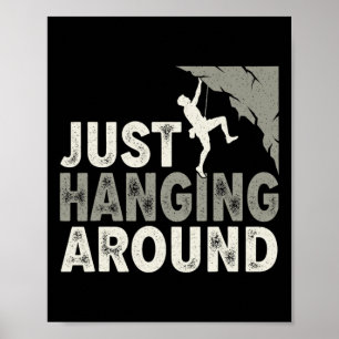 Lustiges Klettern Bouldering Bergsteigen Poster