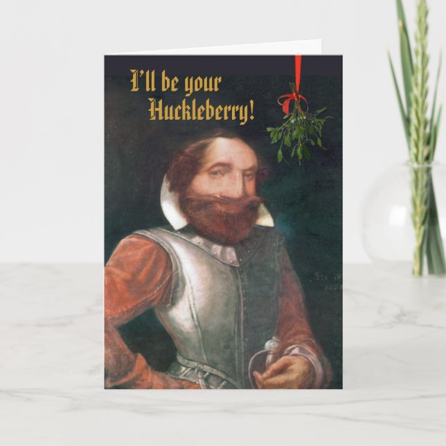 Lustiges Kolonialweihnachten Feiertagskarte (Vorderseite)