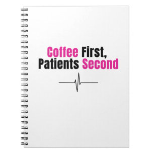 Lustiges Krankenpfleger Notizbuch – Kaffee zuerst Notizblock