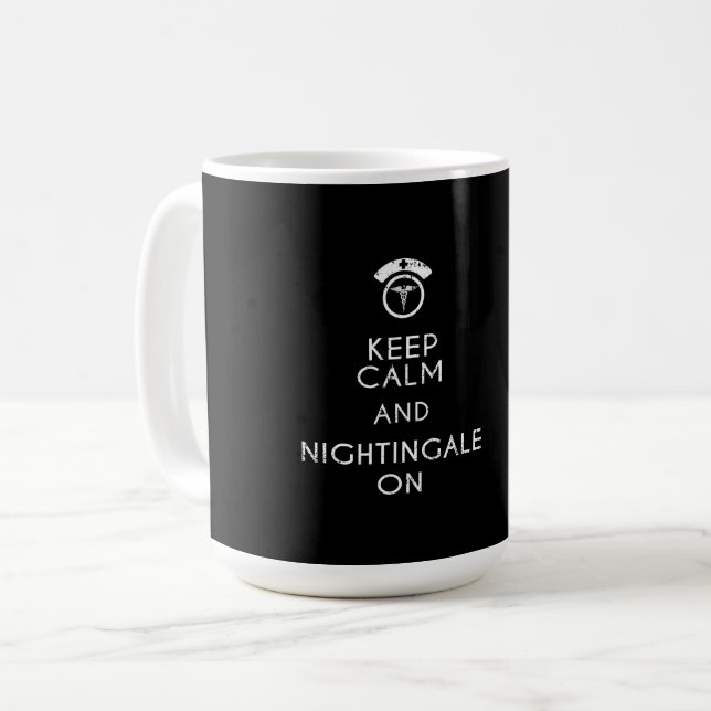 Lustiges Krankenschwester-Florence Kaffeetasse (Vorderseite Links)