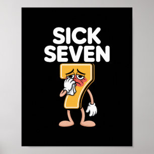 Lustiges Krankes Sieben 67 Halloween Kostüm Poster