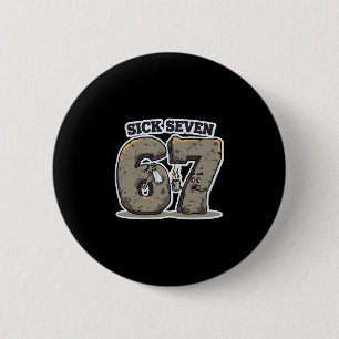 Lustiges Krankes Sieben 67 Meme Kostüm Niesen Erkä Button