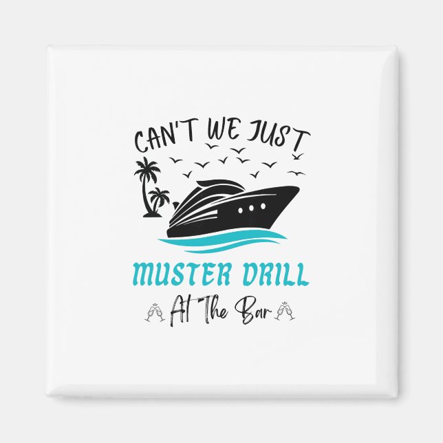 Lustiges Kreuzfahrt-Muster-Drill-Trinkdesign  Magnet (Vorne)