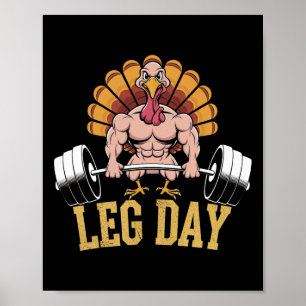 Lustiges Kreuzheben Truthahn Thanksgiving Beintrai Poster