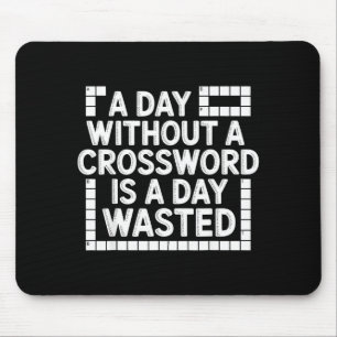Lustiges Kreuzworträtsel Wortspiel Nerd Mousepad